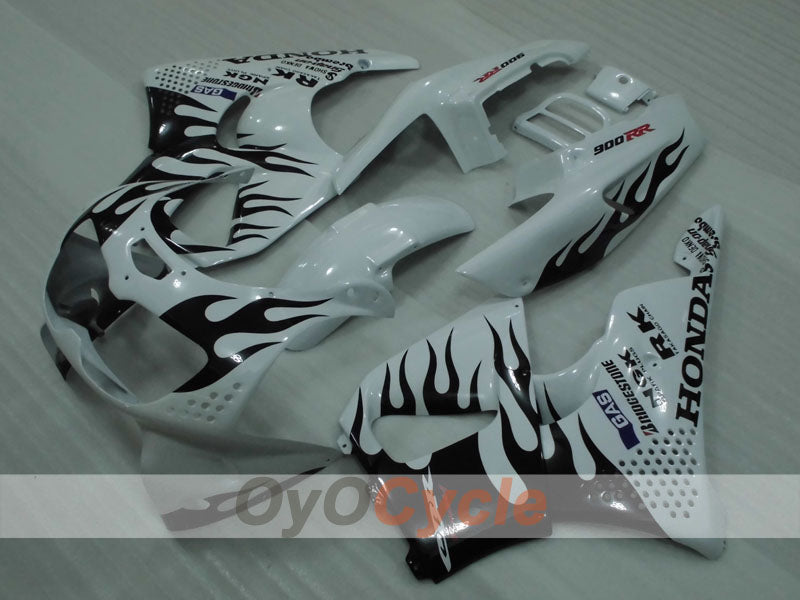 Fairing kit for 94-95 CBR900RR - White, Black - Flame #OYO87906345 Main image