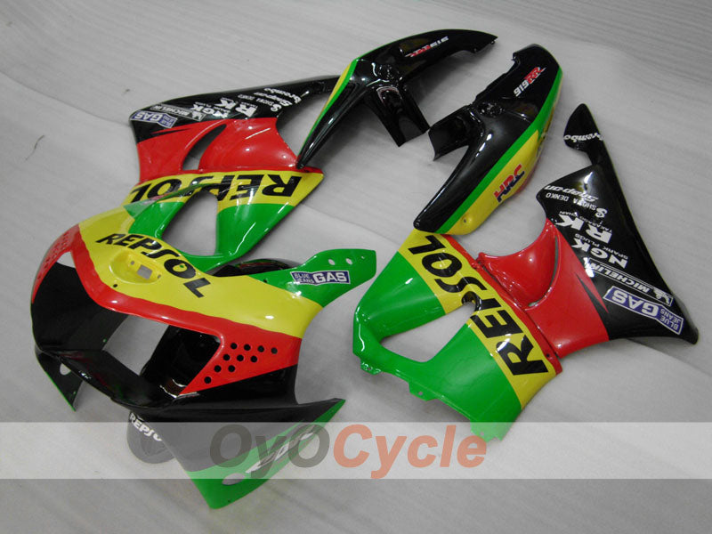 Fairing kit for 98-99 CBR919RR	 - Red, Yellow, Green - Repsol #OYO87906383 Main image