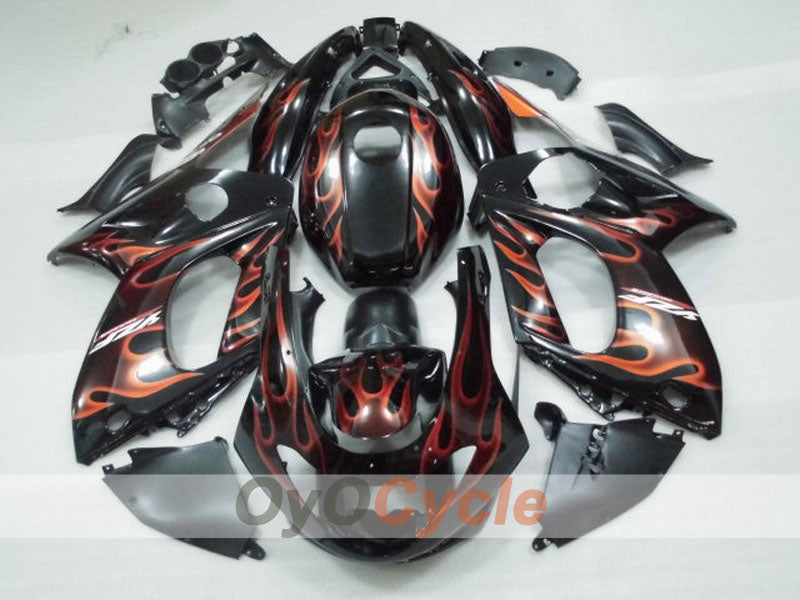 Injection Fairing kit for 97-07 YZF600R - Orange, Black - Flame #OYO87906406 Secondary image