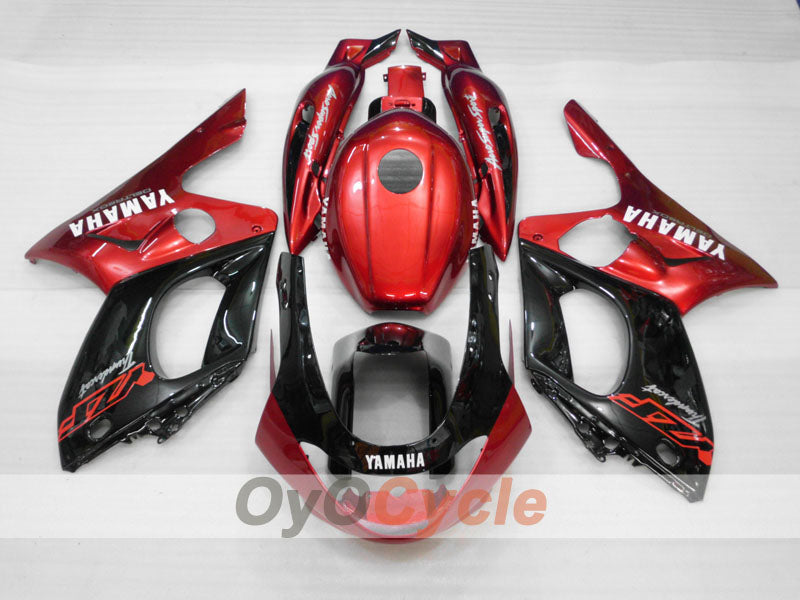 Injection Fairing kit for 97-07 YZF600R - Red Wine Color, Black - No sticker / decal, Factory Style #OYO87906421