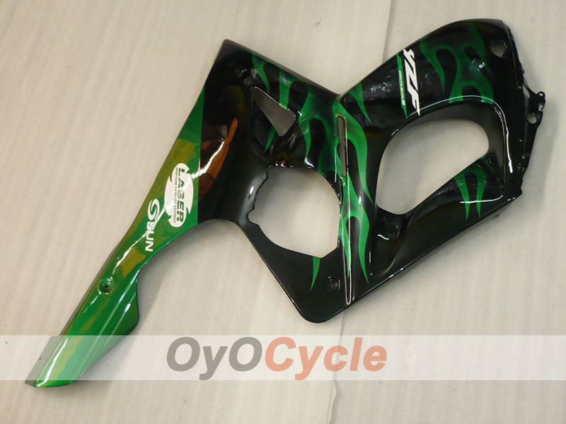 Injection Fairing kit for 97-07 YZF600R - Green, Black - Flame #OYO87906422
