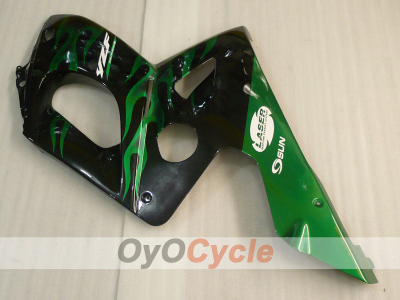 Injection Fairing kit for 97-07 YZF600R - Green, Black - Flame #OYO87906422
