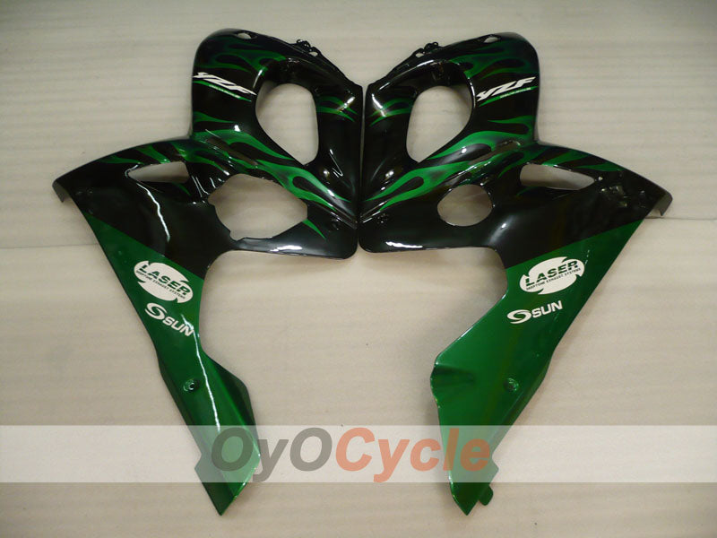 Injection Fairing kit for 97-07 YZF600R - Green, Black - Flame #OYO87906422
