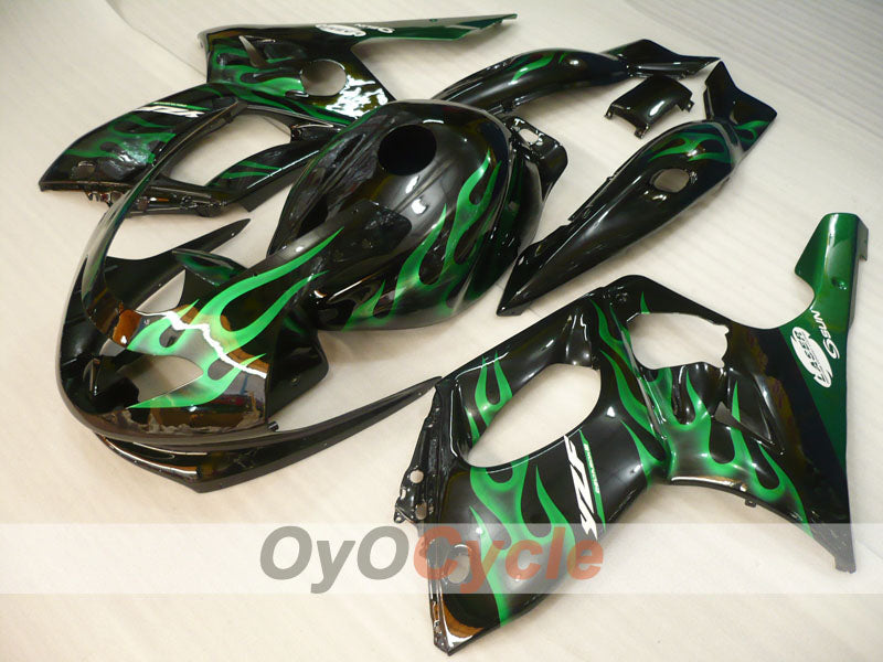 Injection Fairing kit for 97-07 YZF600R - Green, Black - Flame #OYO87906422