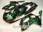 Injection Fairing kit for 97-07 YZF600R - Green, Black - Flame #OYO87906422