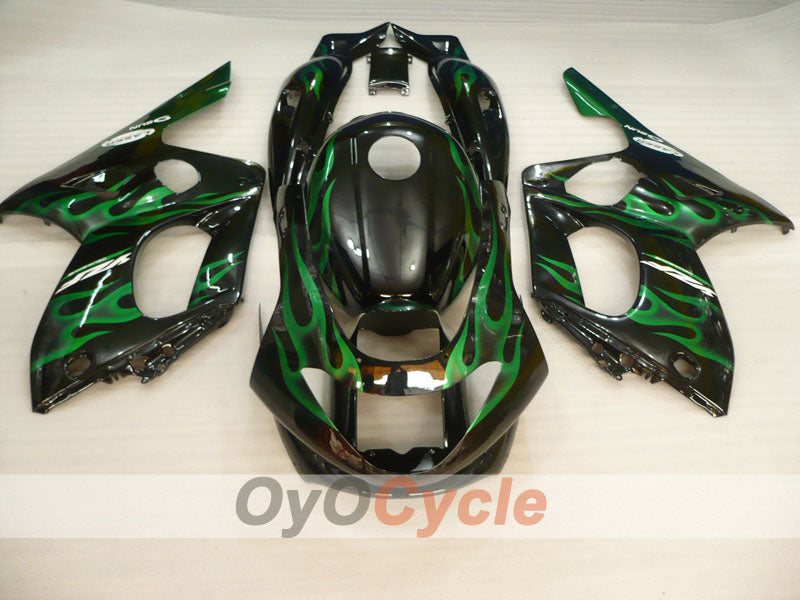 Injection Fairing kit for 97-07 YZF600R - Green, Black - Flame #OYO87906422