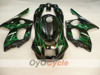 Injection Fairing kit for 97-07 YZF600R - Green, Black - Flame #OYO87906422