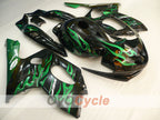 Injection Fairing kit for 97-07 YZF600R - Green, Black - Flame #OYO87906422