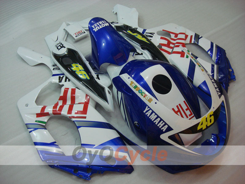 Injection Fairing kit for 97-07 YZF600R - Blue, White - FIAT #OYO87906424