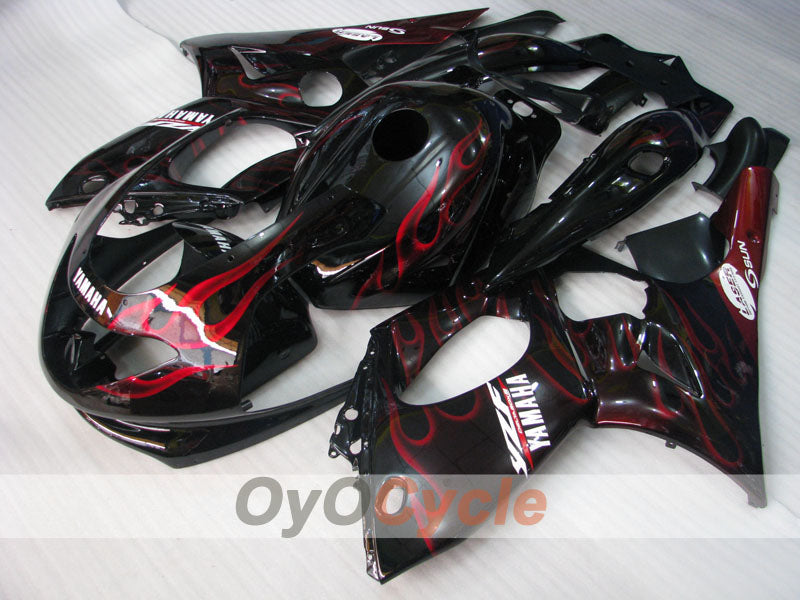 Injection Fairing kit for 97-07 YZF600R - Red, Black - Flame #OYO87906428 Main image