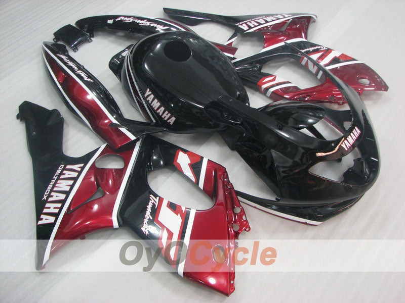 Injection Fairing kit for 97-07 YZF600R - Red Wine Color, Black - Factory Style #OYO87906431 Main image