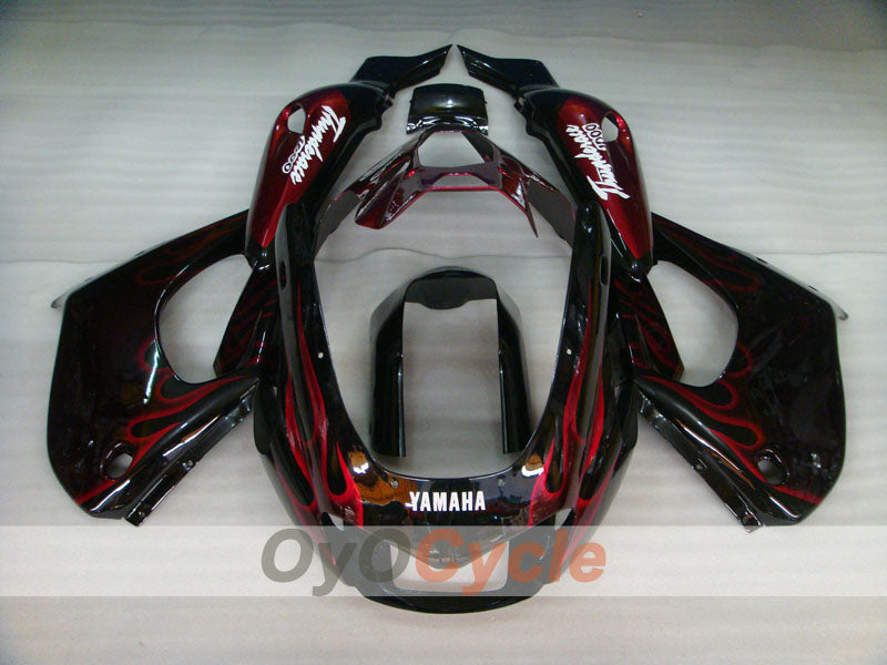 Fairing kit for 97-07 YZF1000R - Red, Black - Flame #OYO87906436