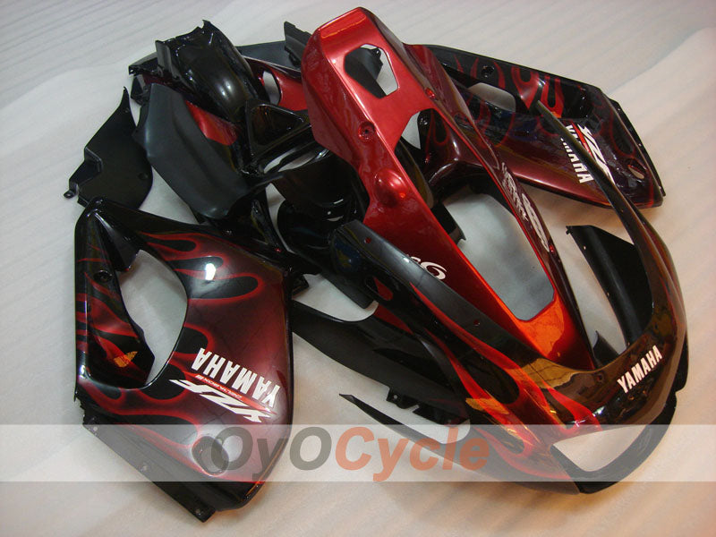 Fairing kit for 97-07 YZF1000R - Red, Black - Flame #OYO87906440 Main image