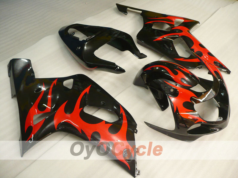 Injection Fairing kit for 00-03 GSX R750 - Red, Black - Factory Style, Customize #OYO87905134 Main image