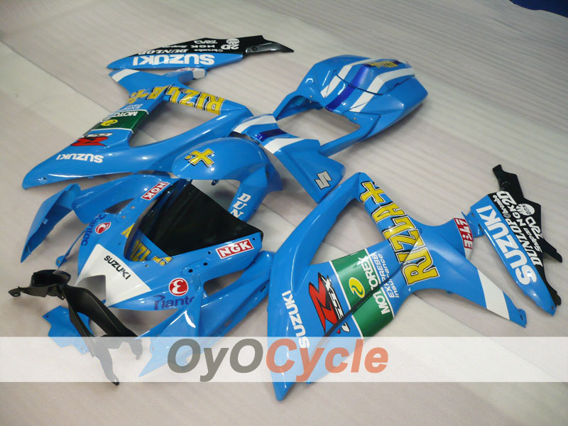 Injection Fairing kit for 08-10 GSX R600 - Blue, Black - Rizla+ #OYO87901673