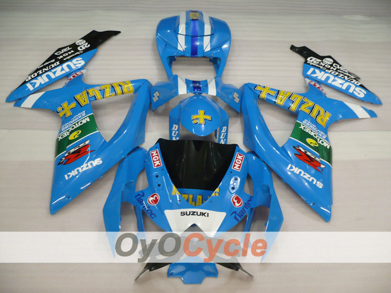 Injection Fairing kit for 08-10 GSX R600 - Blue, Black - Rizla+ #OYO87901673