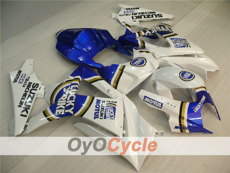 Injection Fairing kit for 07-08 GSX R1000 - Blue, White - Lucky Strike, MOTUL #OYO87902104