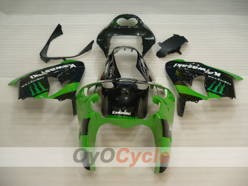 Fairing kit for 02-03 NINJA ZX-9R - Green, Black - Monster #OYO87903051