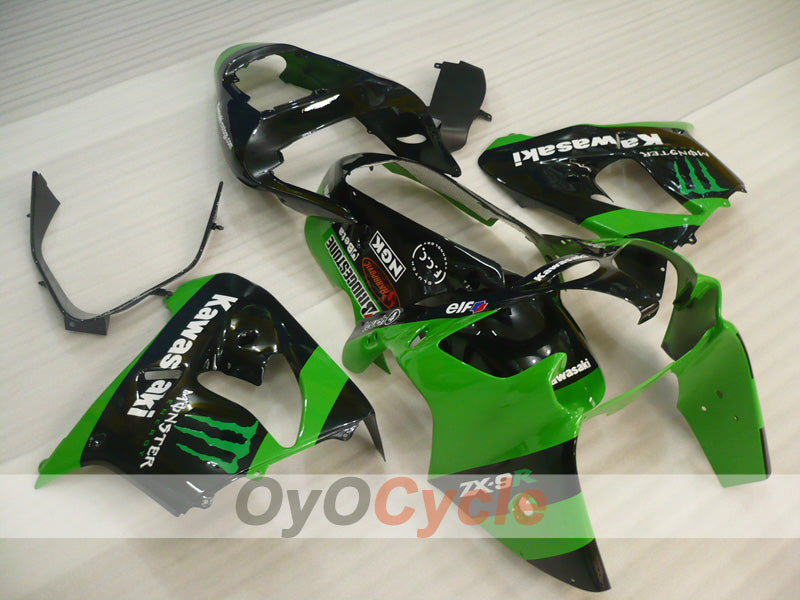 Fairing kit for 02-03 NINJA ZX-9R - Green, Black - Monster #OYO87903051