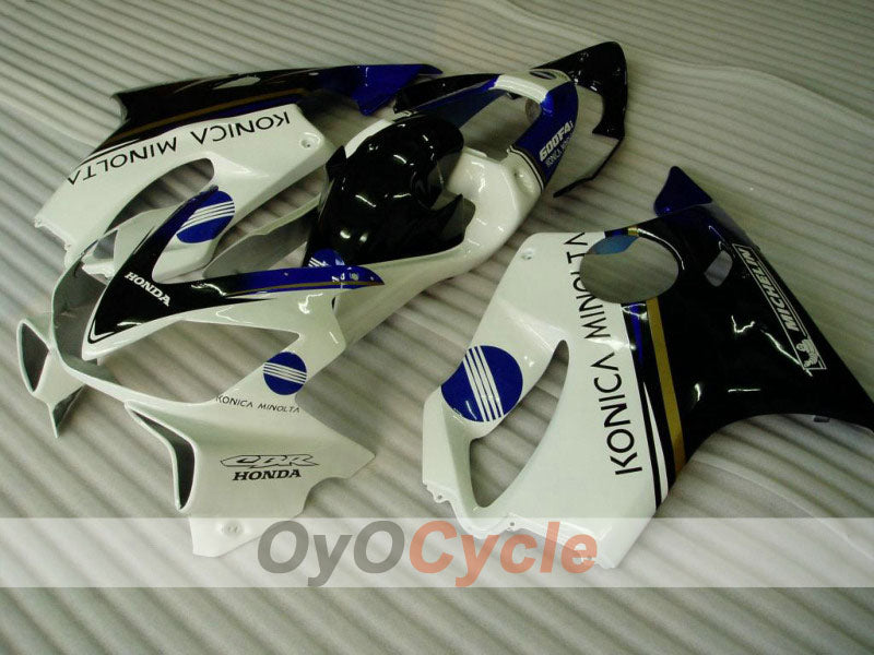 Injection Fairing kit for 01-03 CBR600F4i - White, Black - Konica Minolta, MICHELIN #OYO87900160 Main image