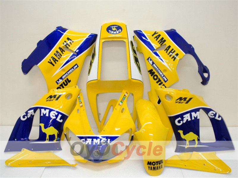 Injection Fairing kit for 98-99 YZF-R1 - Yellow, Blue - Camel, MOTUL #OYO87900734 Main image