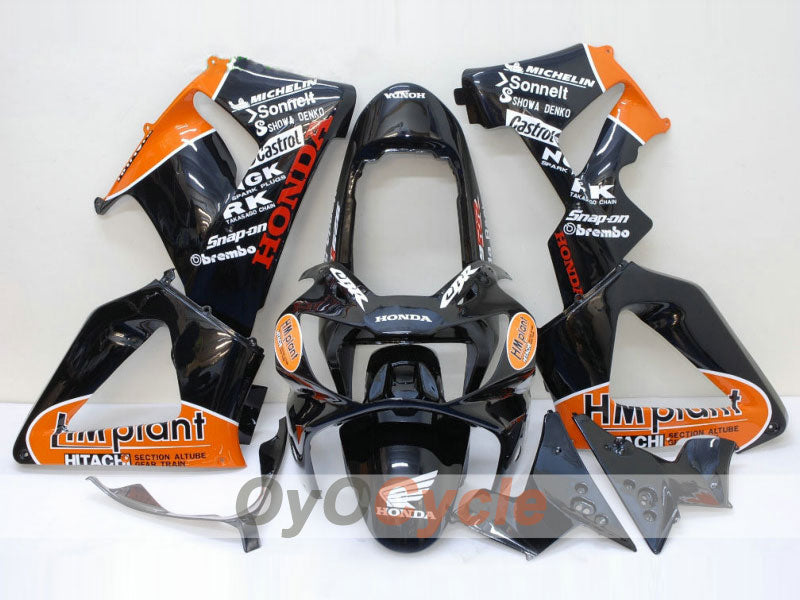 Injection Fairing kit for 00-01 CBR900RR 929 - Orange, Black - HM Plant #OYO87902703 Main image