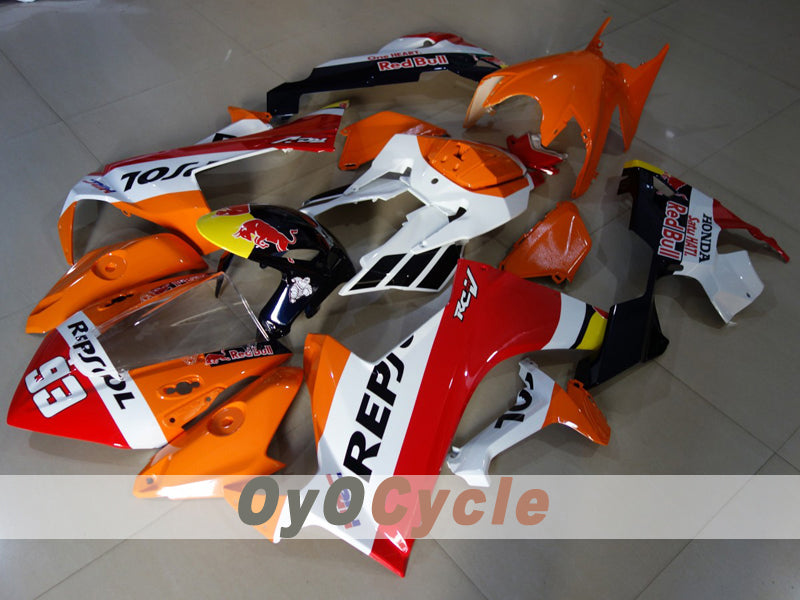 Injection Fairing kit for 17-19 CBR1000RR - Red, Orange - Repsol #OYO87914589 Secondary image
