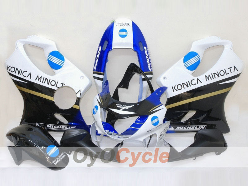 Injection Fairing kit for 99-00 CBR600F4 - White, Black - Konica Minolta #OYO87902781