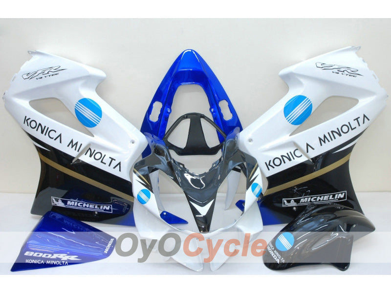 Injection Fairing kit for 02-13 VFR800 - Blue, White - Konica Minolta #OYO87902821 Main image