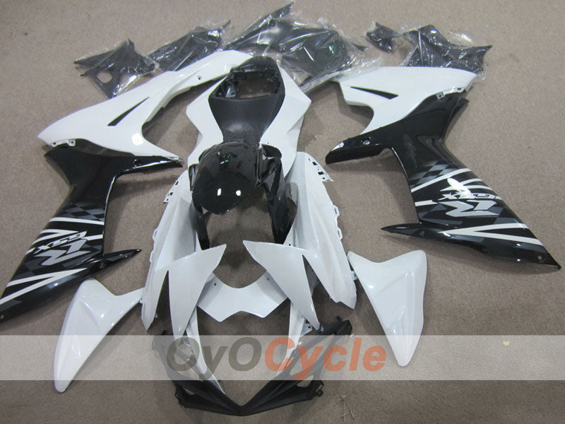 Injection Fairing kit for 11-26 GSX R600 - White, Black - Factory Style #OYO87901681 Main image