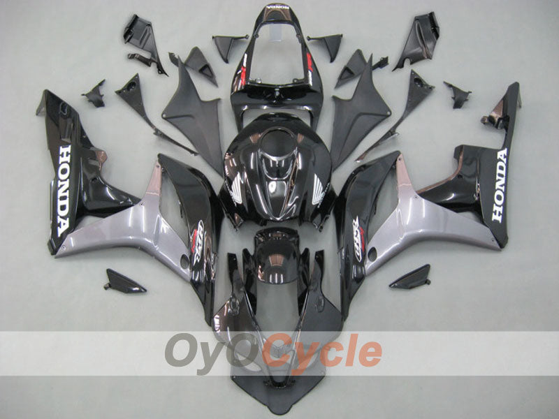 Injection Fairing kit for 07-08 CBR600RR - Black, Grey - Factory Style #OYO87900420 Main image