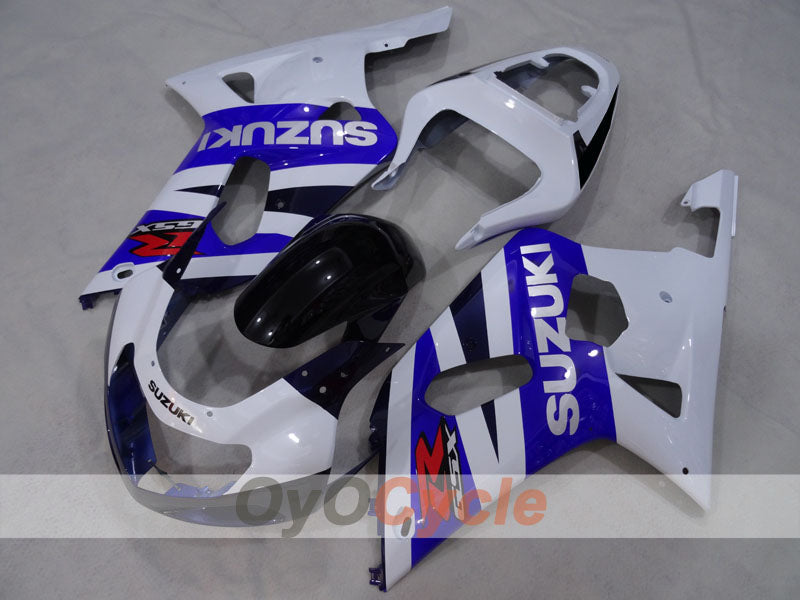 Injection Fairing kit for 01-03 GSX R600 - White, Black - Factory Style #OYO87905120 Main image