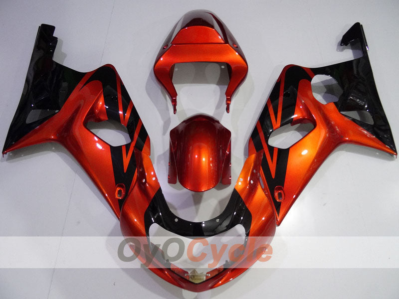 Injection Fairing kit for 00-03 GSX R750 - Orange, Black - Factory Style #OYO87901105