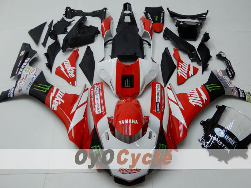 Injection Fairing kit for 15-19 YZF-R1 - Red, White - Monster #OYO87914637 Main image