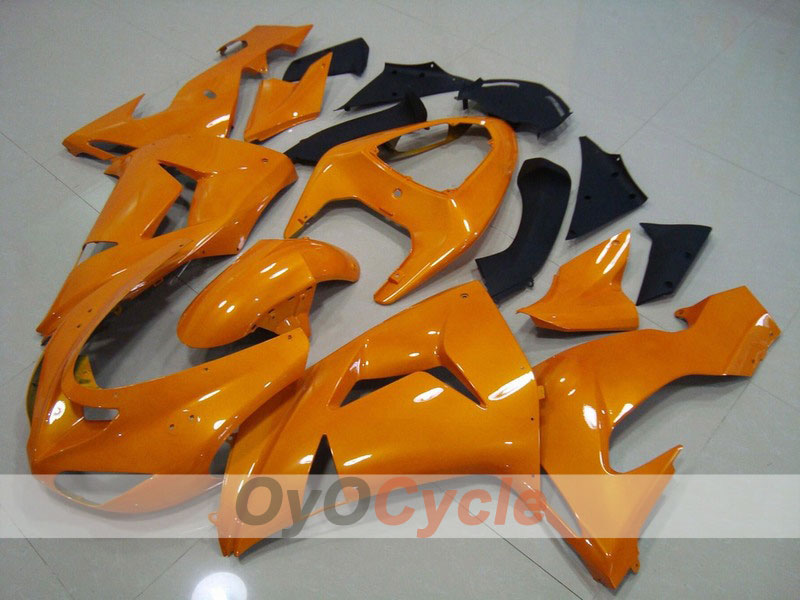Injection Fairing kit for 06-07 NINJA ZX-10R - Orange, Black - Factory Style #OYO87901591 Main image