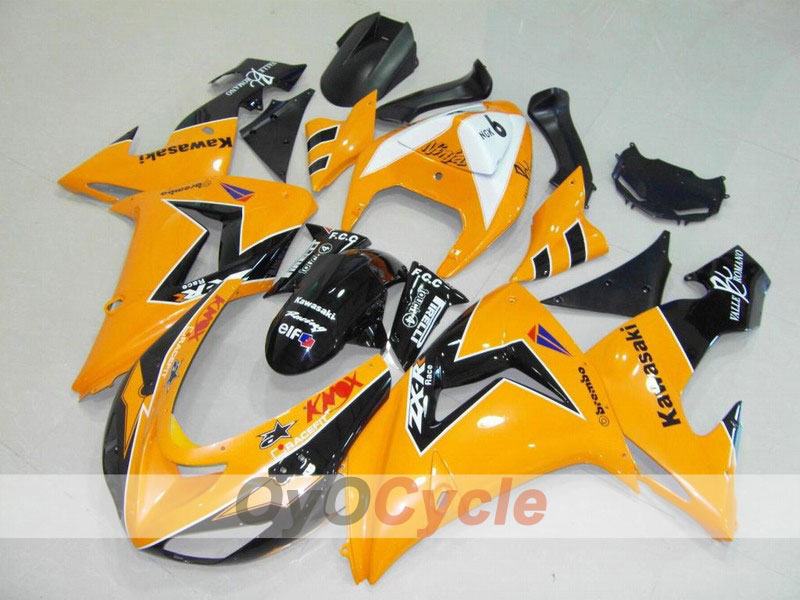 Injection Fairing kit for 06-07 NINJA ZX-10R - Orange, Black - Factory Style #OYO87901593 Main image